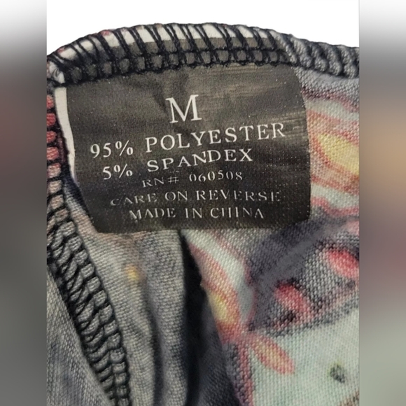 Angie Black Floral Midi  Dress Boho Tank Style M - Picture 5 of 8